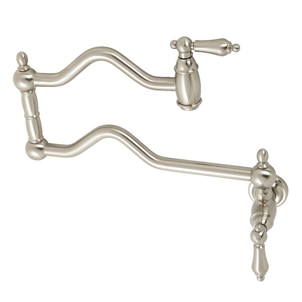 KS2108AL Heritage Wall Mount Pot Filler, Brushed Nickel